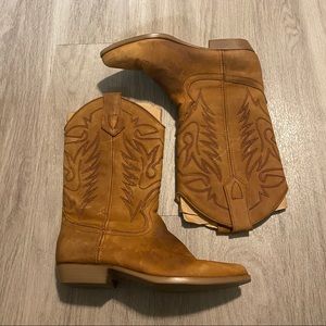 Nine West brown cowboy boots